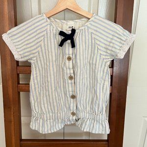 Lovely striped girls button up shirt